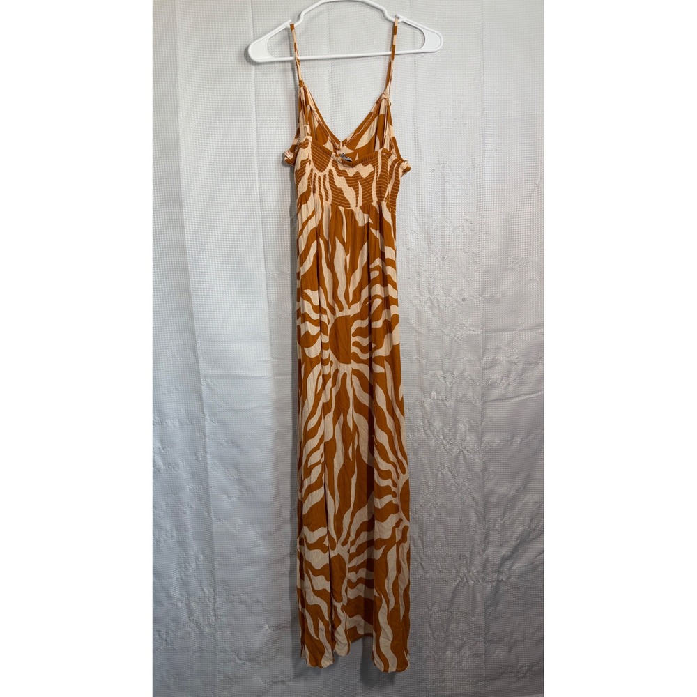 Patrons of Peace Maxi Dress Rayon Sunburst Print Smocked Back Boho Summer M - Picture 2 of 5